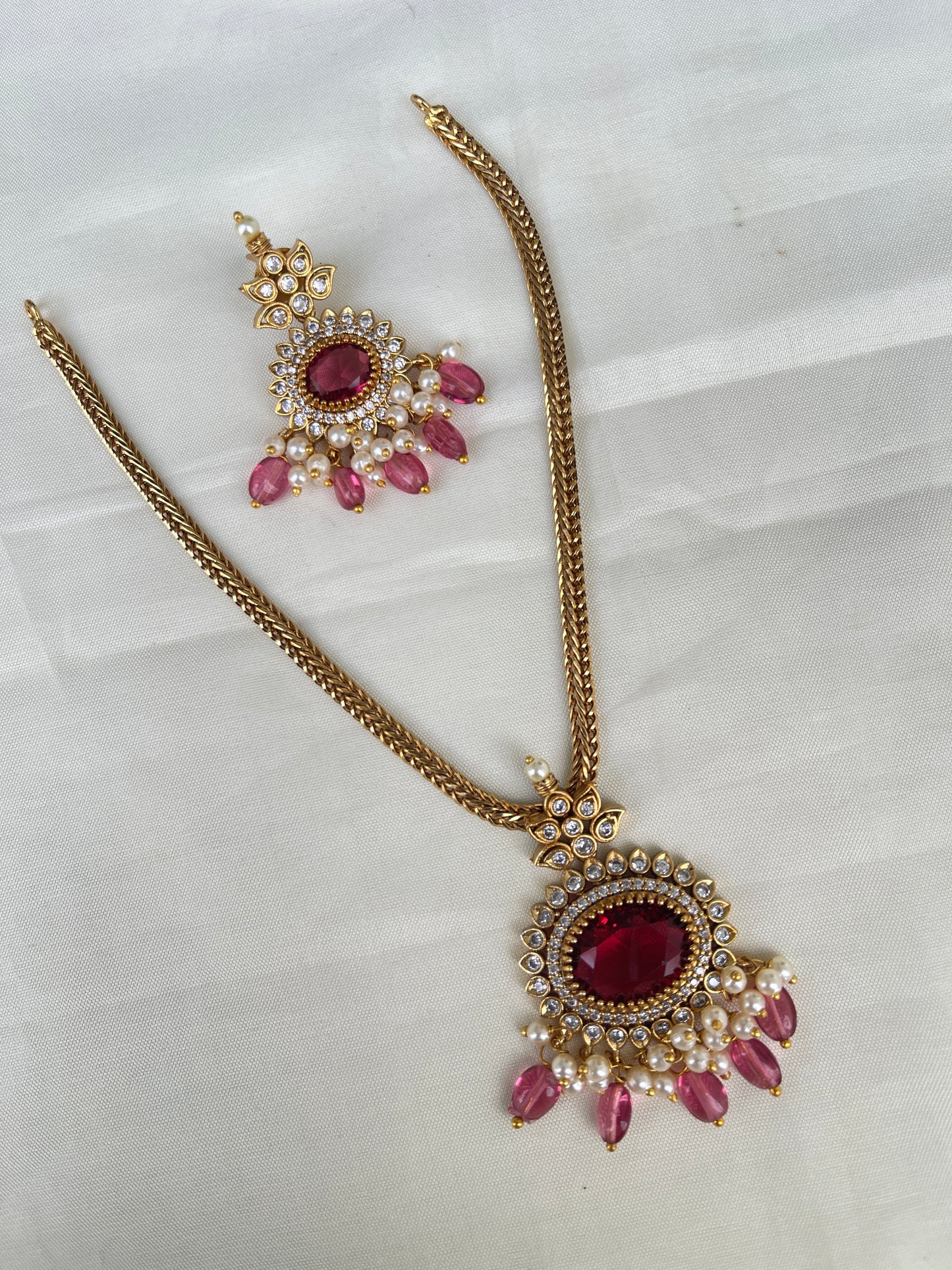 Naan chain with Earrings ns5068