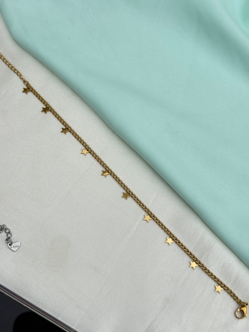 Ak145 anti tarnish stars 10.5 inches single piece 250 and 2 pieces 500 adjustable anklets