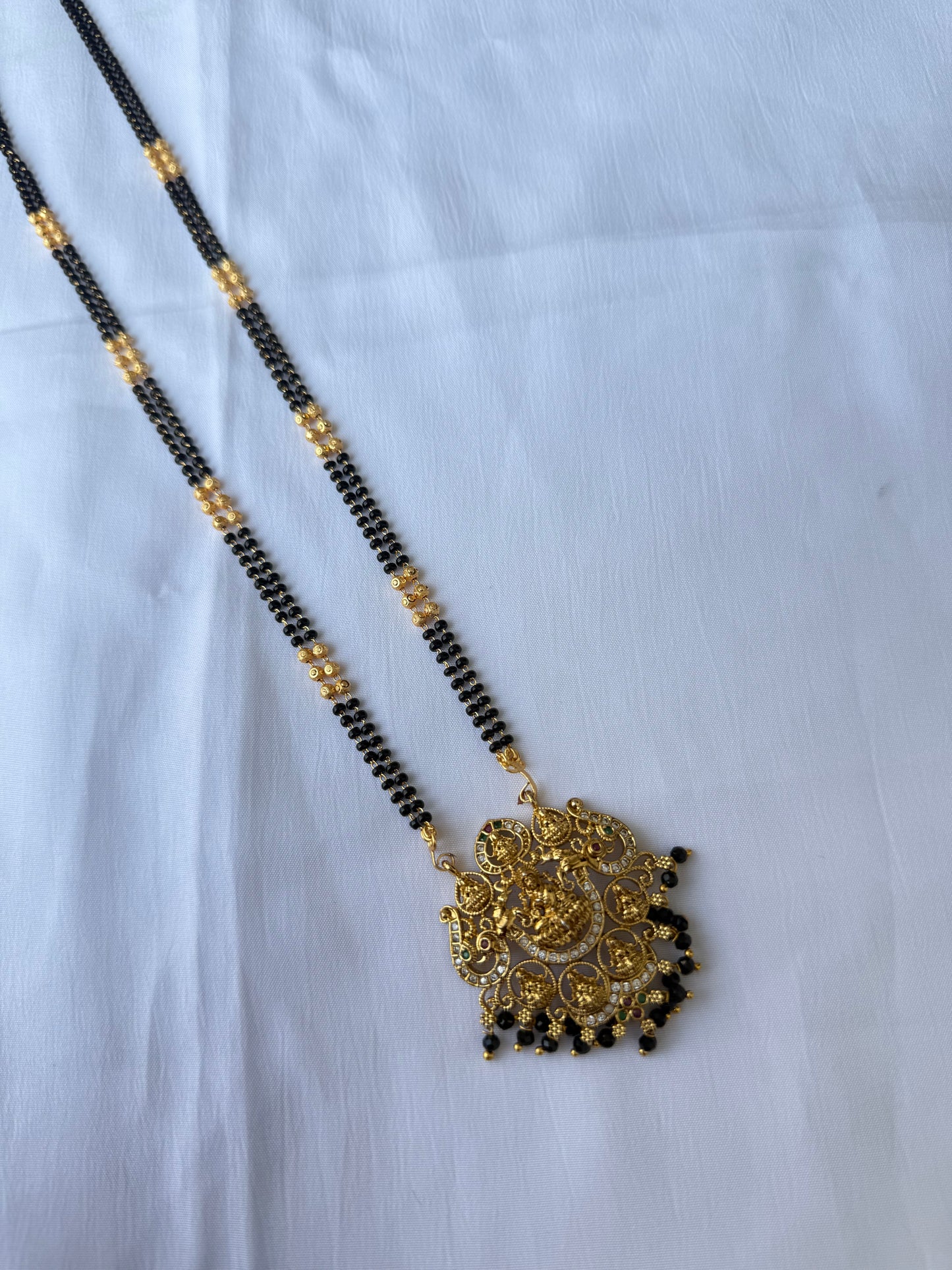 2 lines 22 inches Lakshmi Devi  Blackbeads bb0013