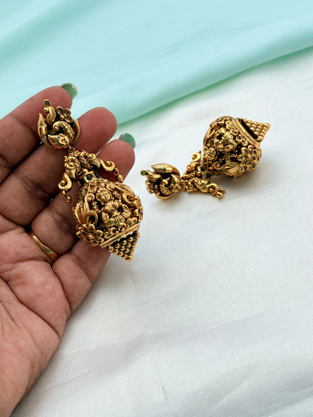 Matt finish  Lakshmidevi butta earrings Er951