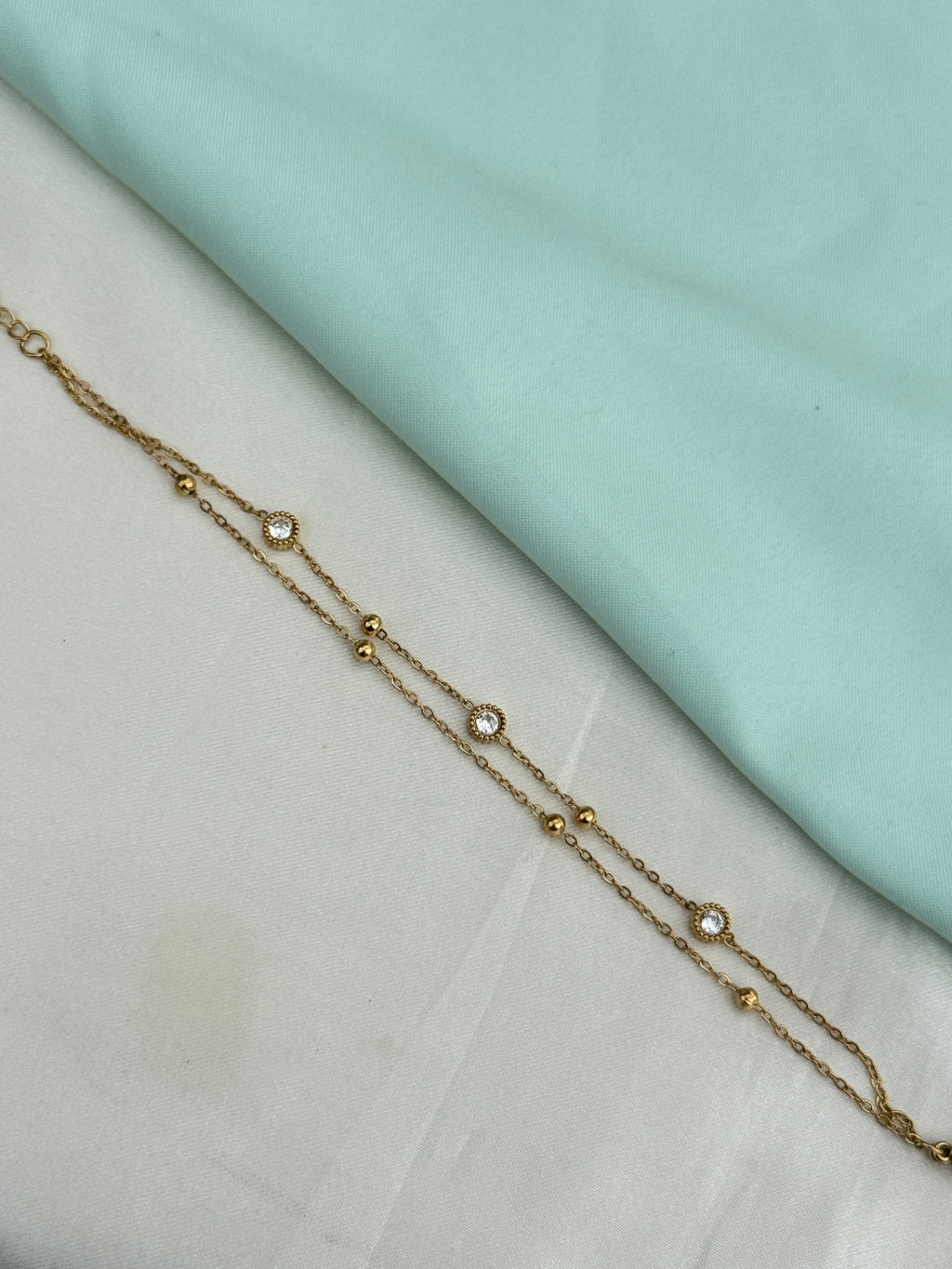 Ab619 anti tarnish 6.5inches 2:4 to 2:6 adjustable chain bracelet