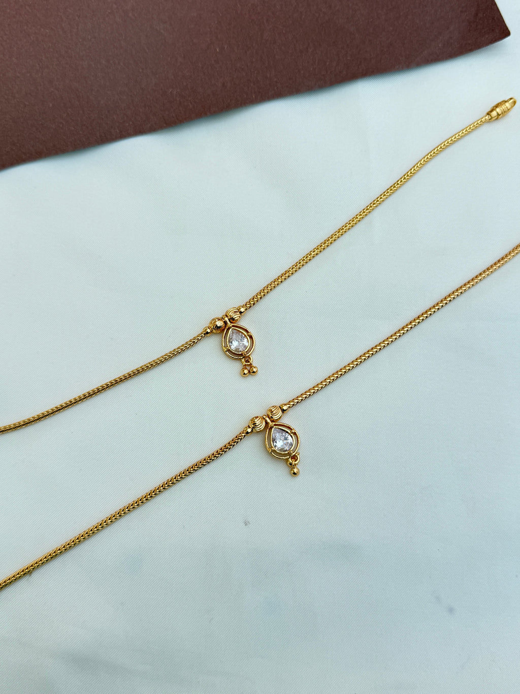 Ak121 panchaloham  polished anklets