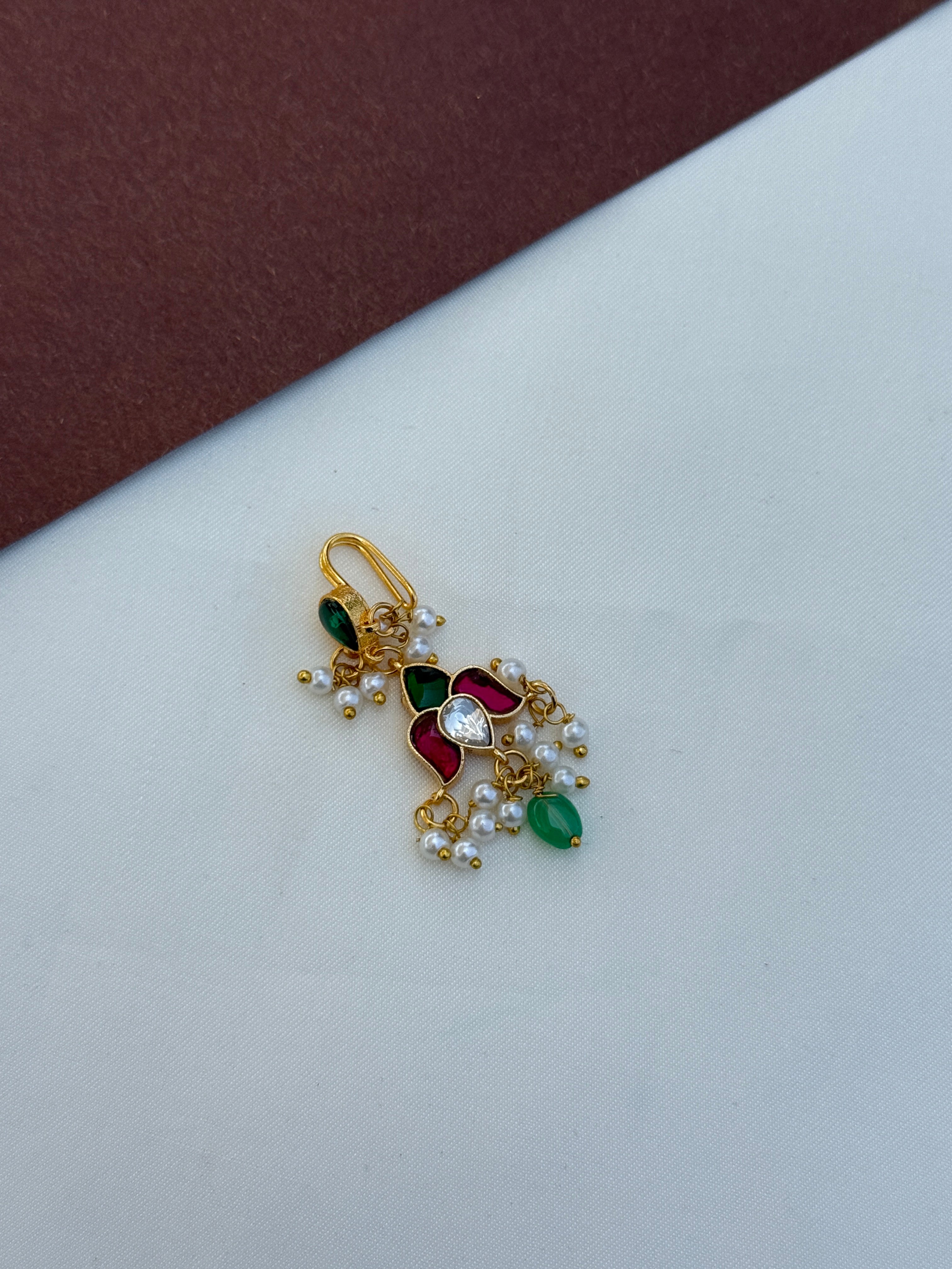 Tk701 jadau kundan lotus tikka