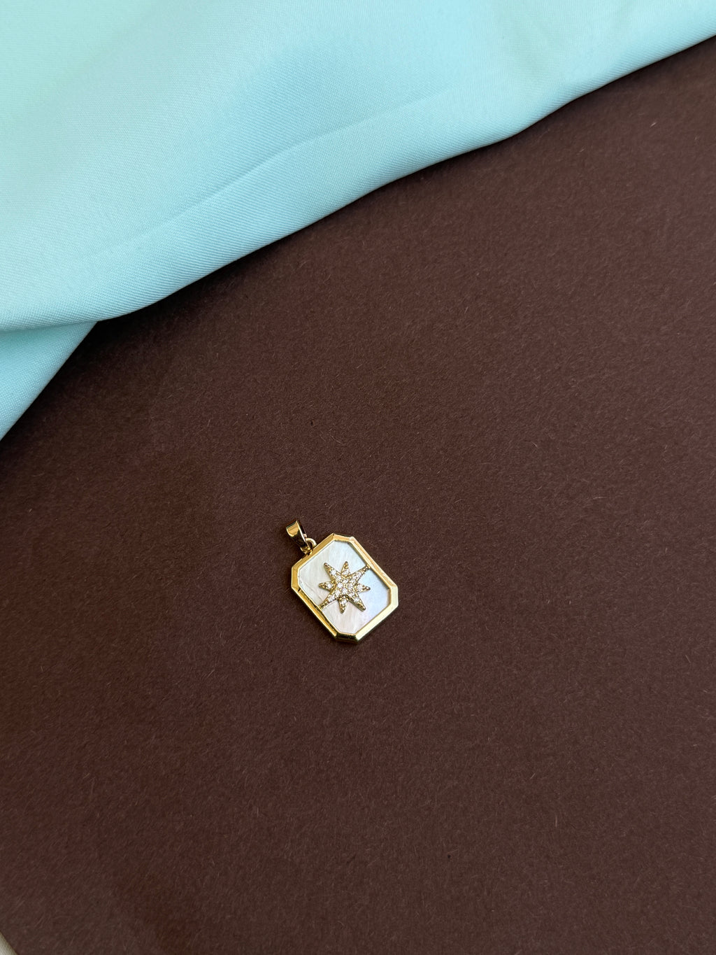 Al027 anti tarnish square shape charm ( pendent)