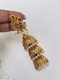 Triple butta peacock earrings ER6023