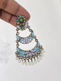 3 layers lightweight chandbali earrings ER6230