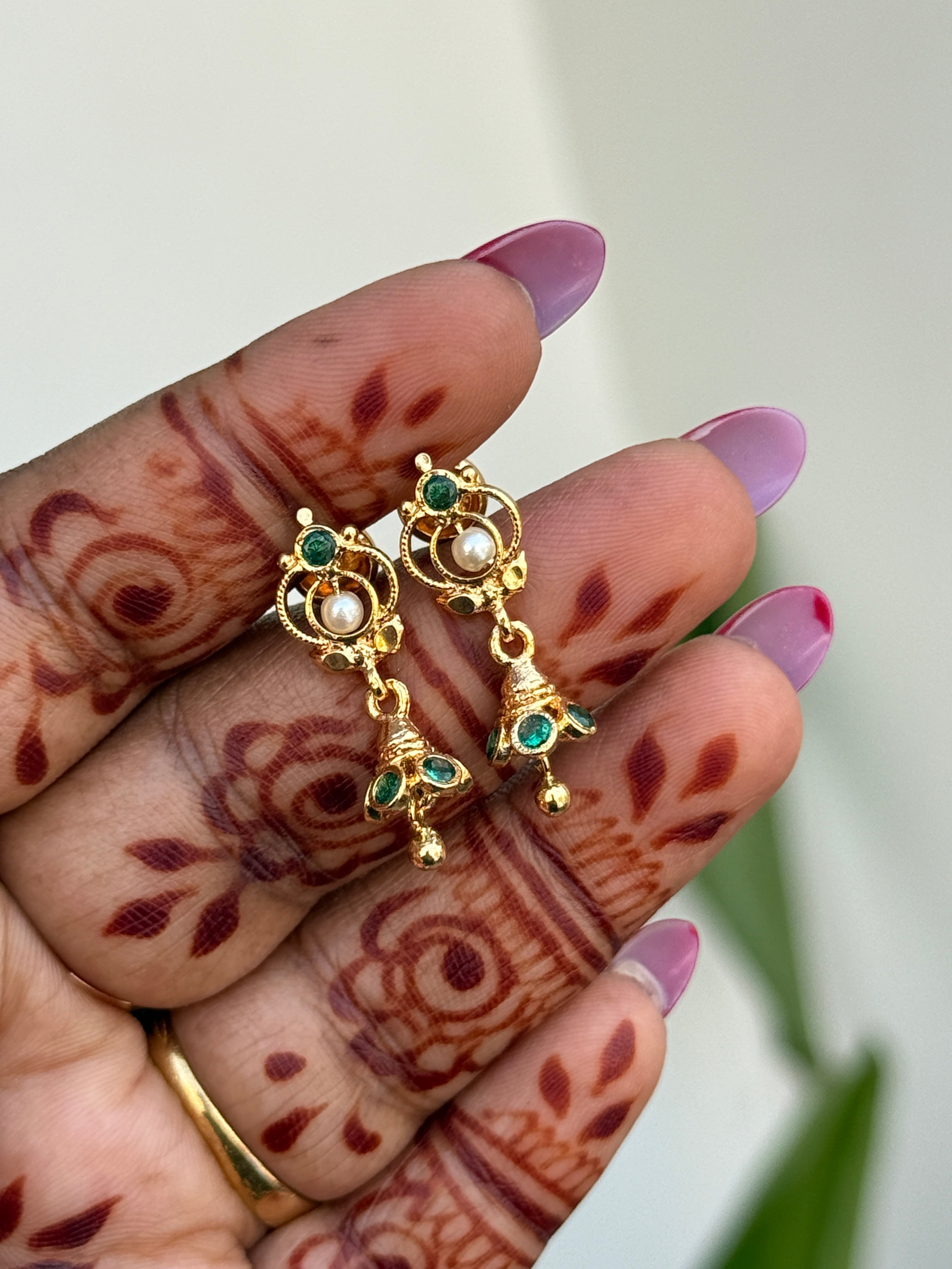 Ph345 panchaloham small butta earrings