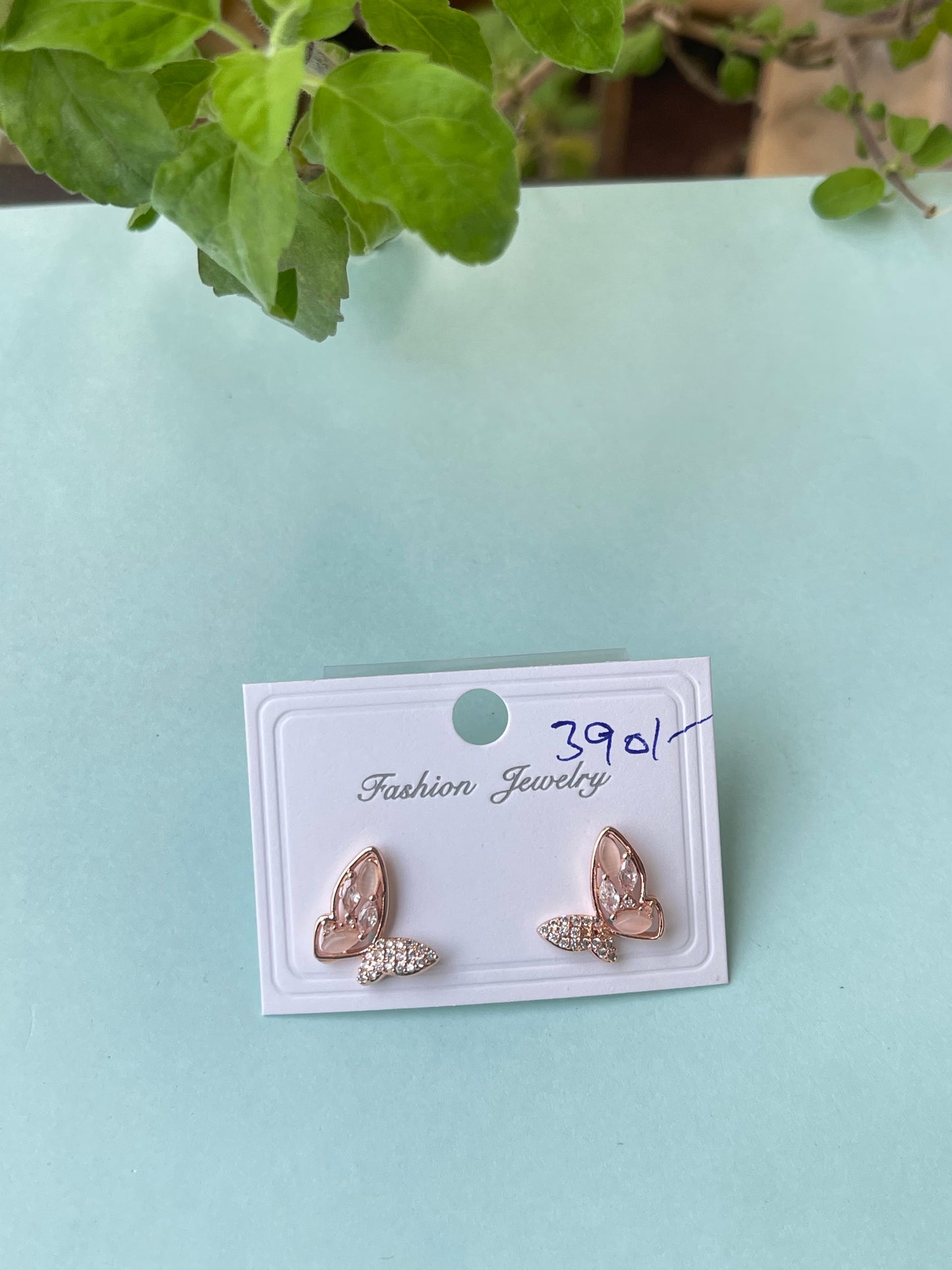 Butterfly studs in 2 Colors silver, rose-gold