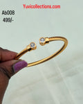 AB008 white stone twist anti tarnish bracelet