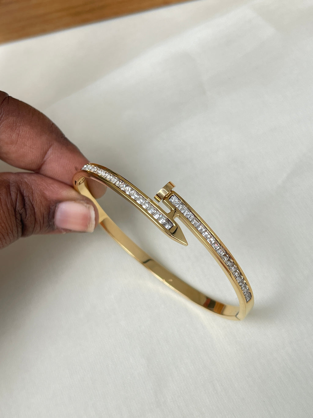 Ab034 Nail gold bracelet
