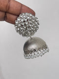 Kundan silver butta Earrings