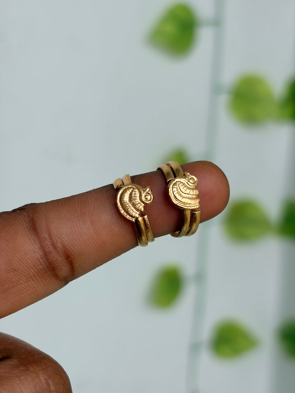 Panchaloham polished duck design toe rings tr024