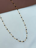 BB084 18 inches single line plain Black Beads