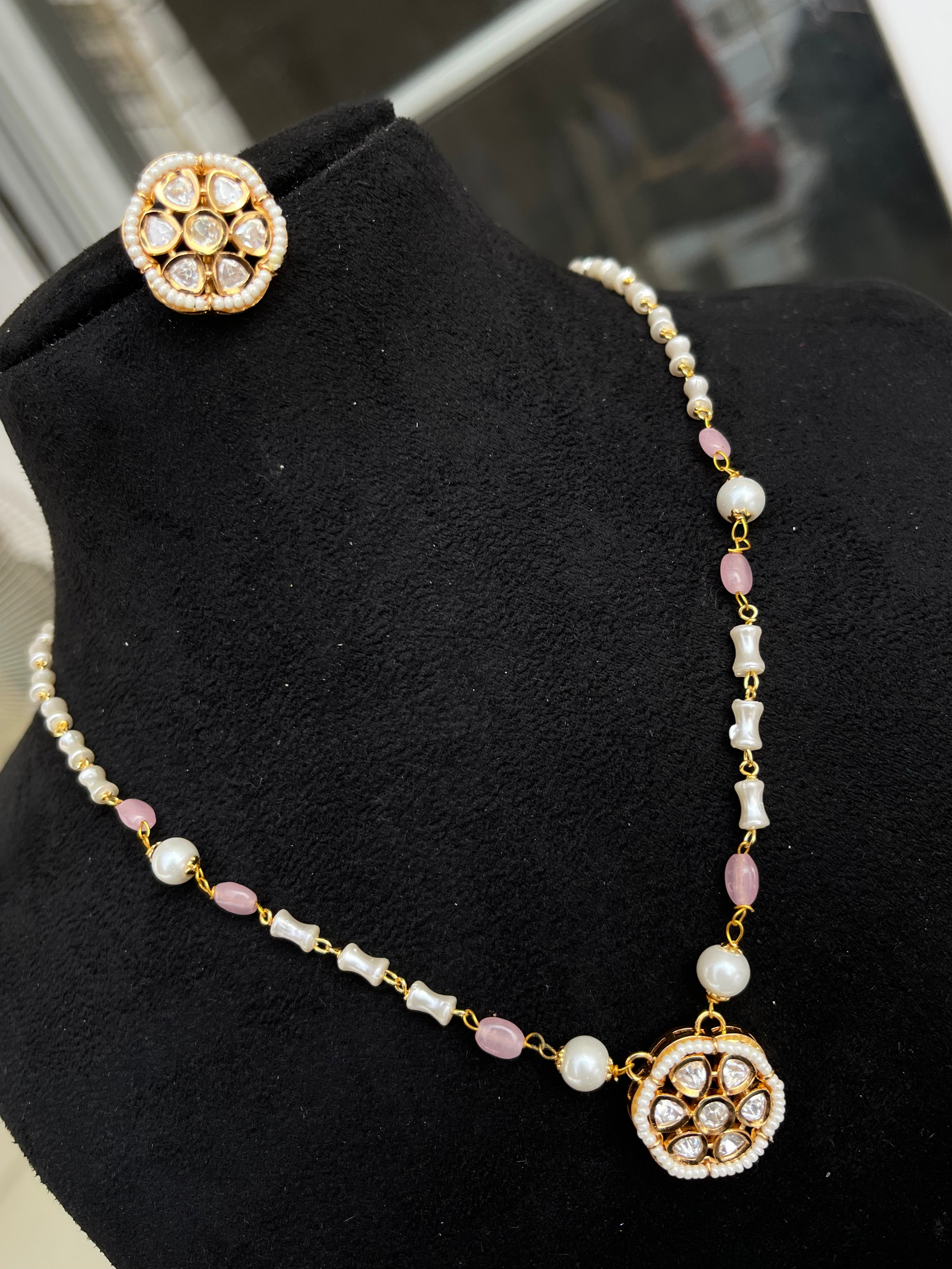 Kundan Pearl Chain pc009