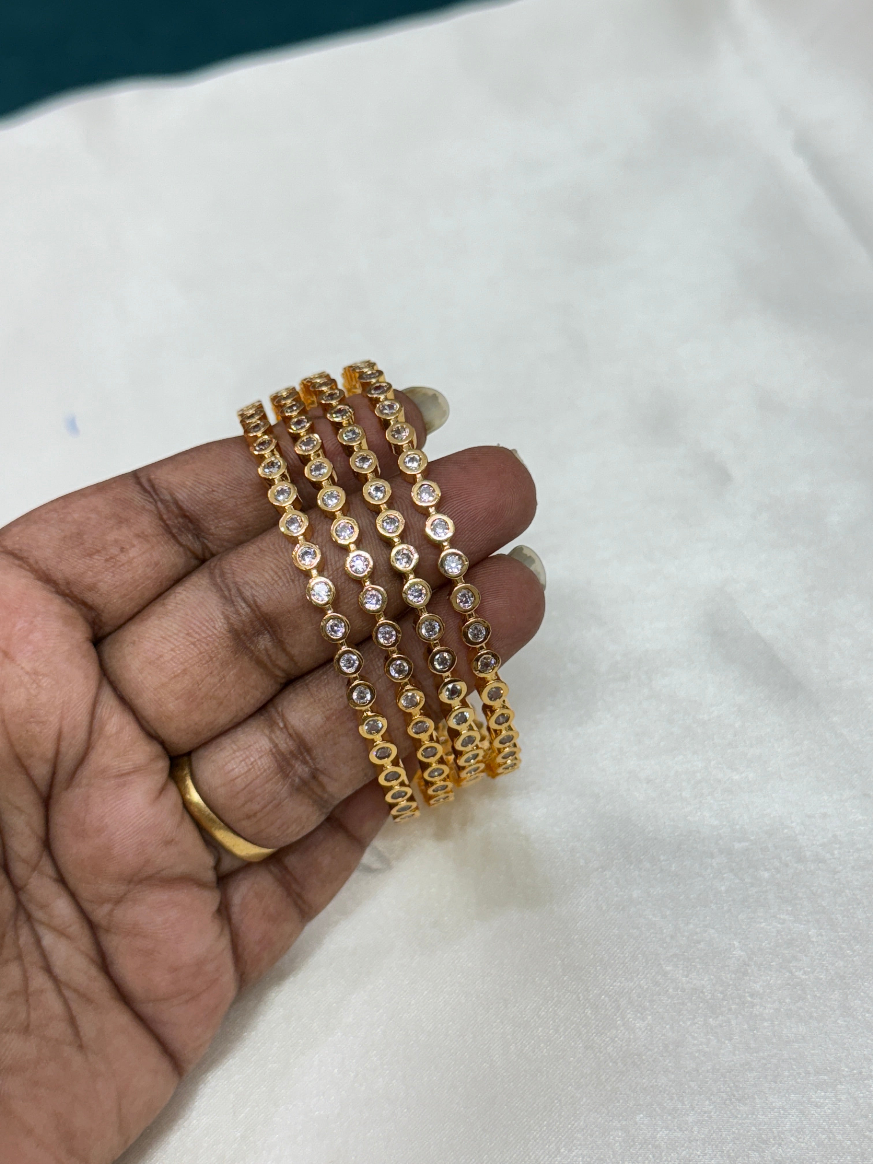 Sb116 diamond replica bangles