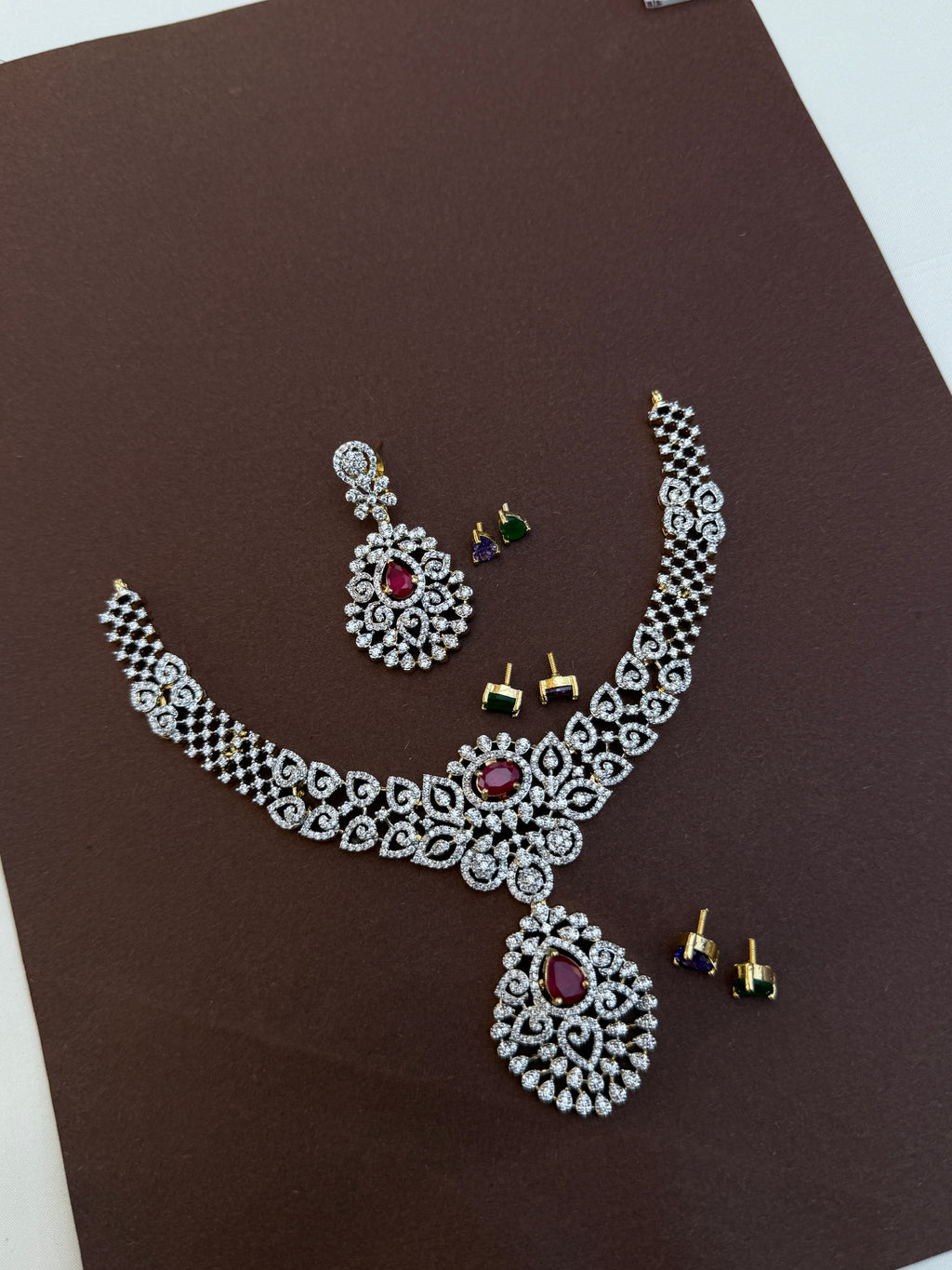 Ns801 diamond finishing changeable neckset 3 colours