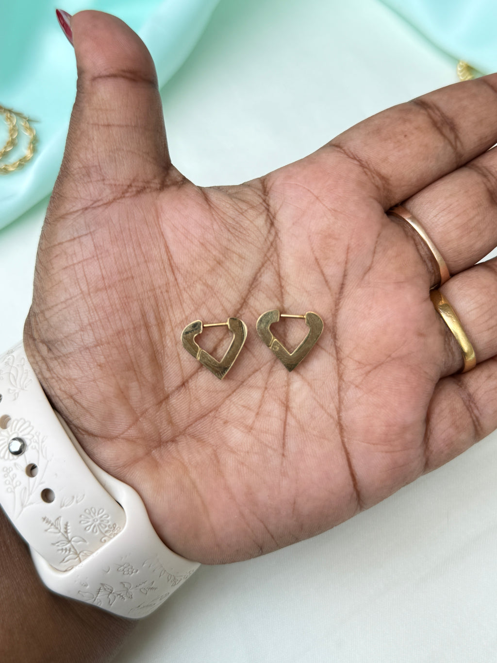 St071 anti tarnish hoops earrings