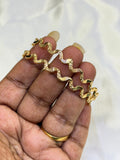 Ph817 Panchaloham unpolished zigzag bangles