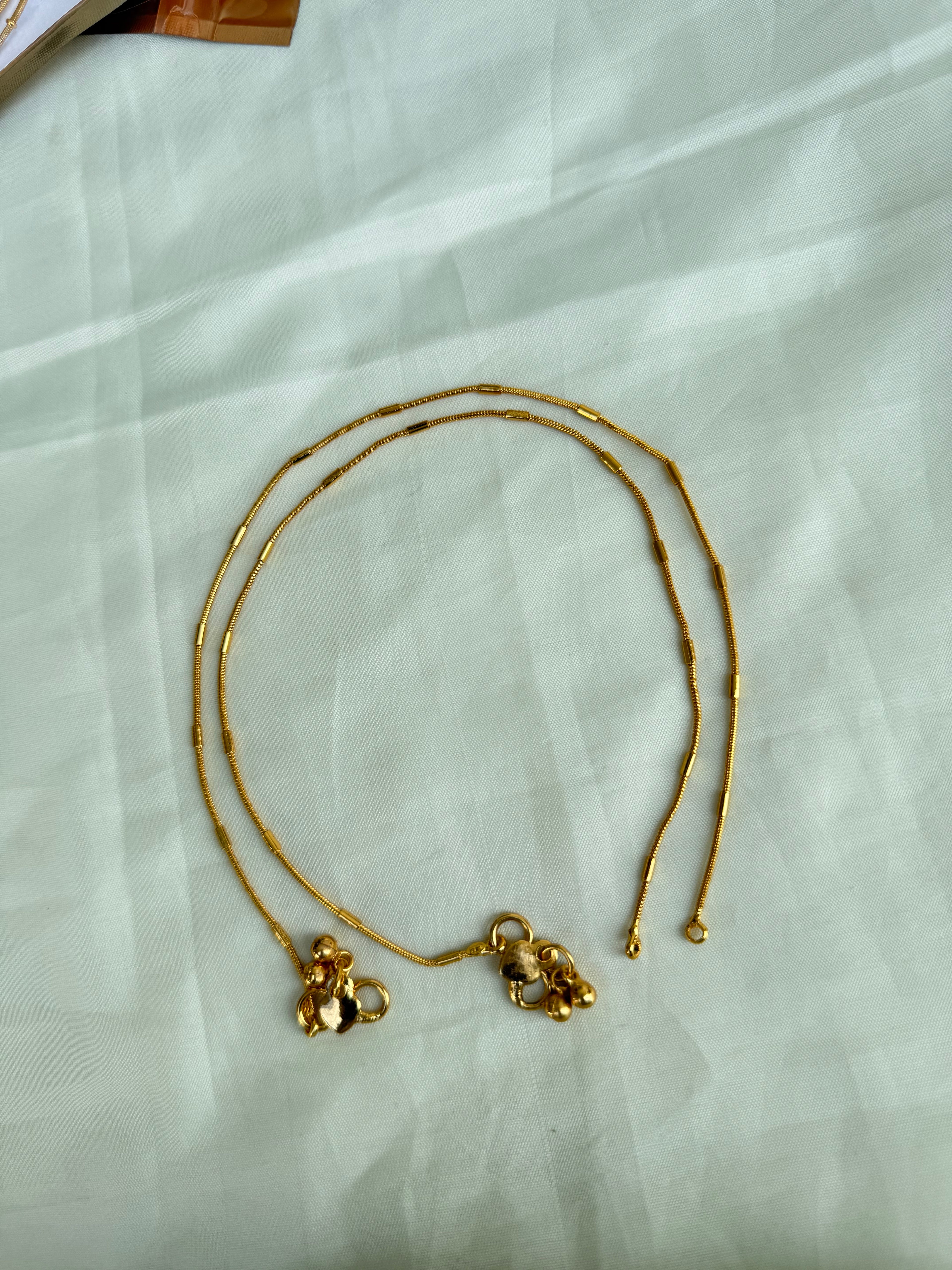 Py1534 gold anklets