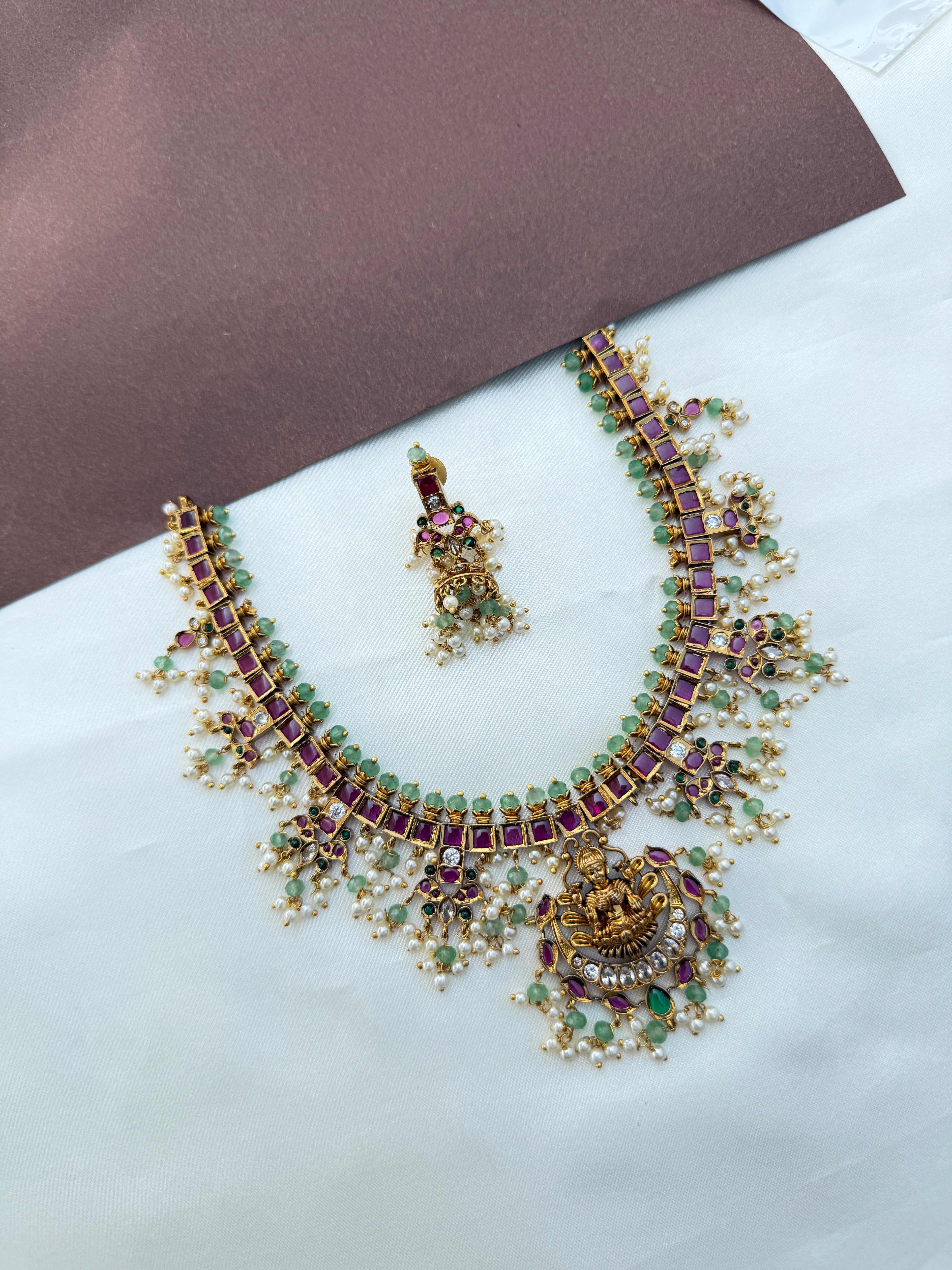 Ns576 Lakshmi devi kemp guttapusalu neckset