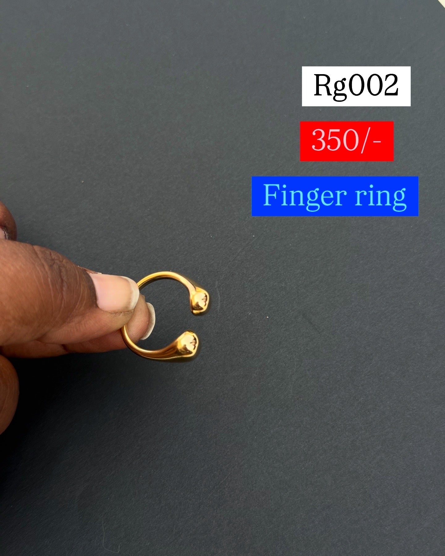 Rg002 Anti tarnish finger ring