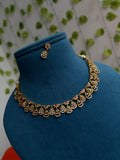 Ns858 drops multi stones short neckset with earrings