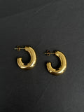 J shape Hoops earrings Color won't fade