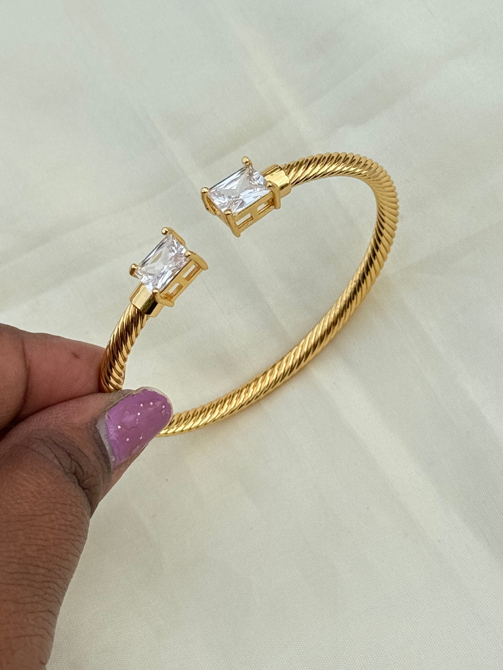 Ab011 twisted anti tarnish bracelet