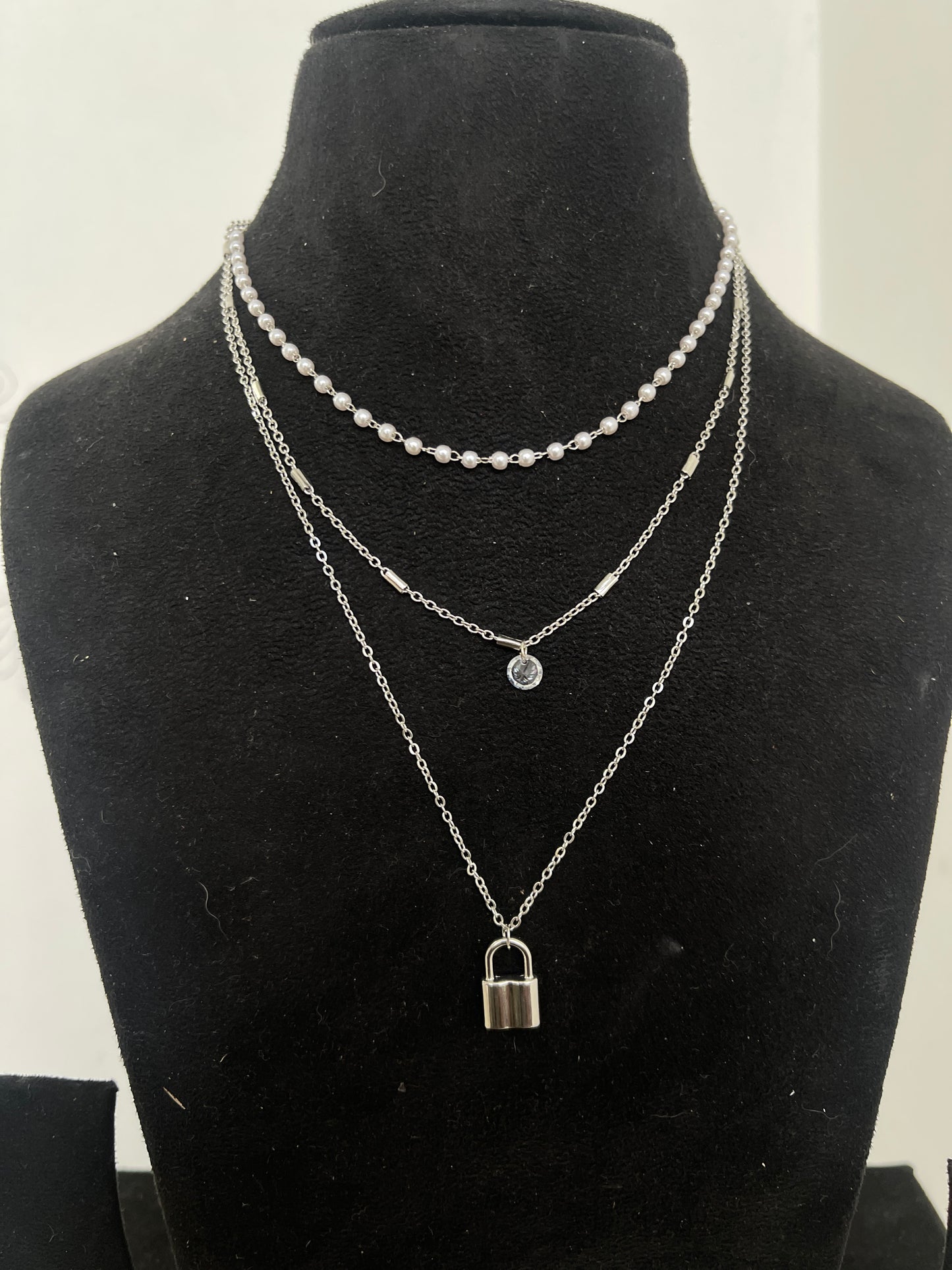 Silver 3 layers Western chain