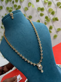 Lh602 leaf long Neckset with drop earrings
