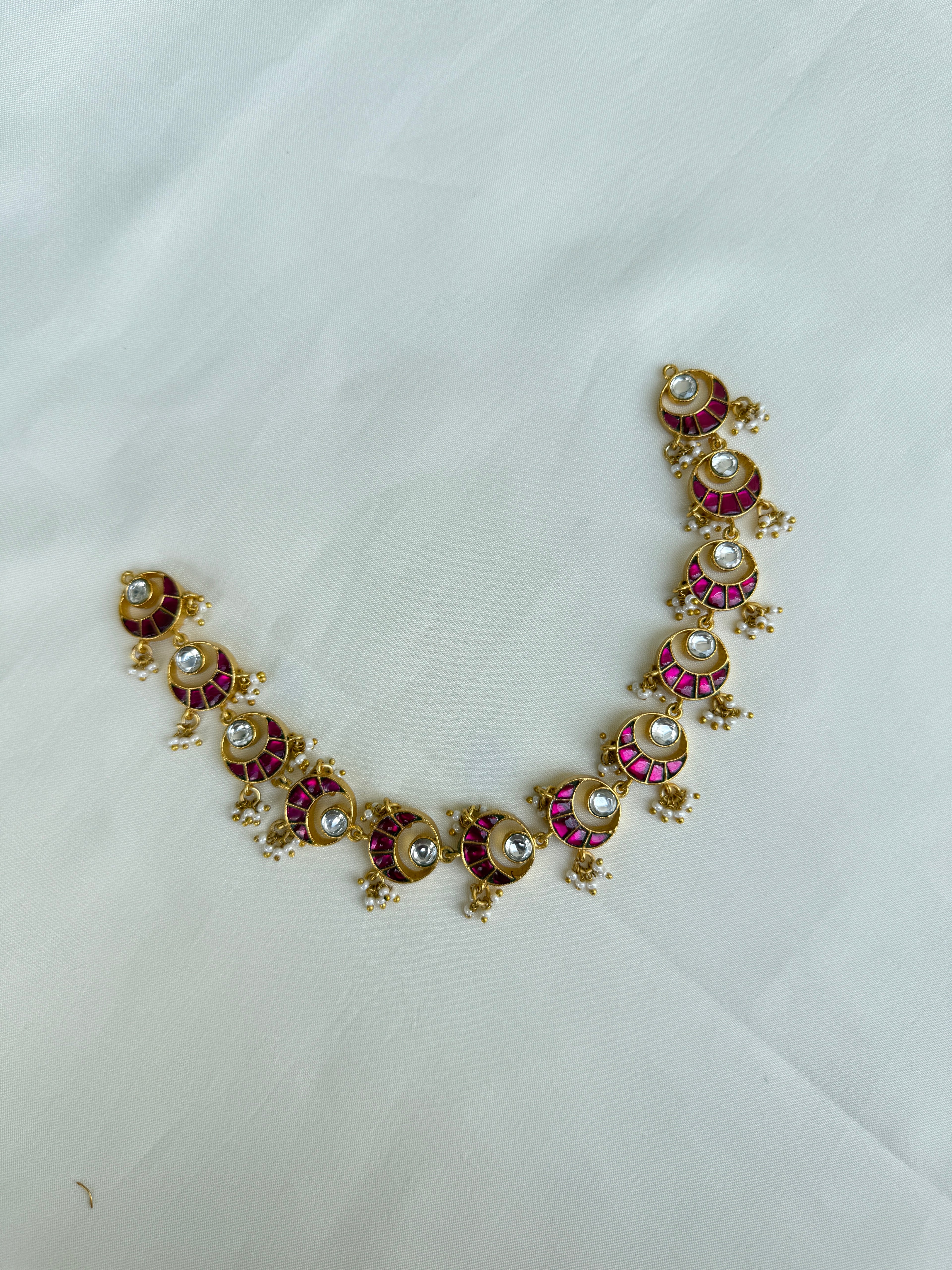 Ns414 jadau Kundan neckset