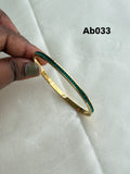 AB033 green stone openable Anti tarnish bracelet