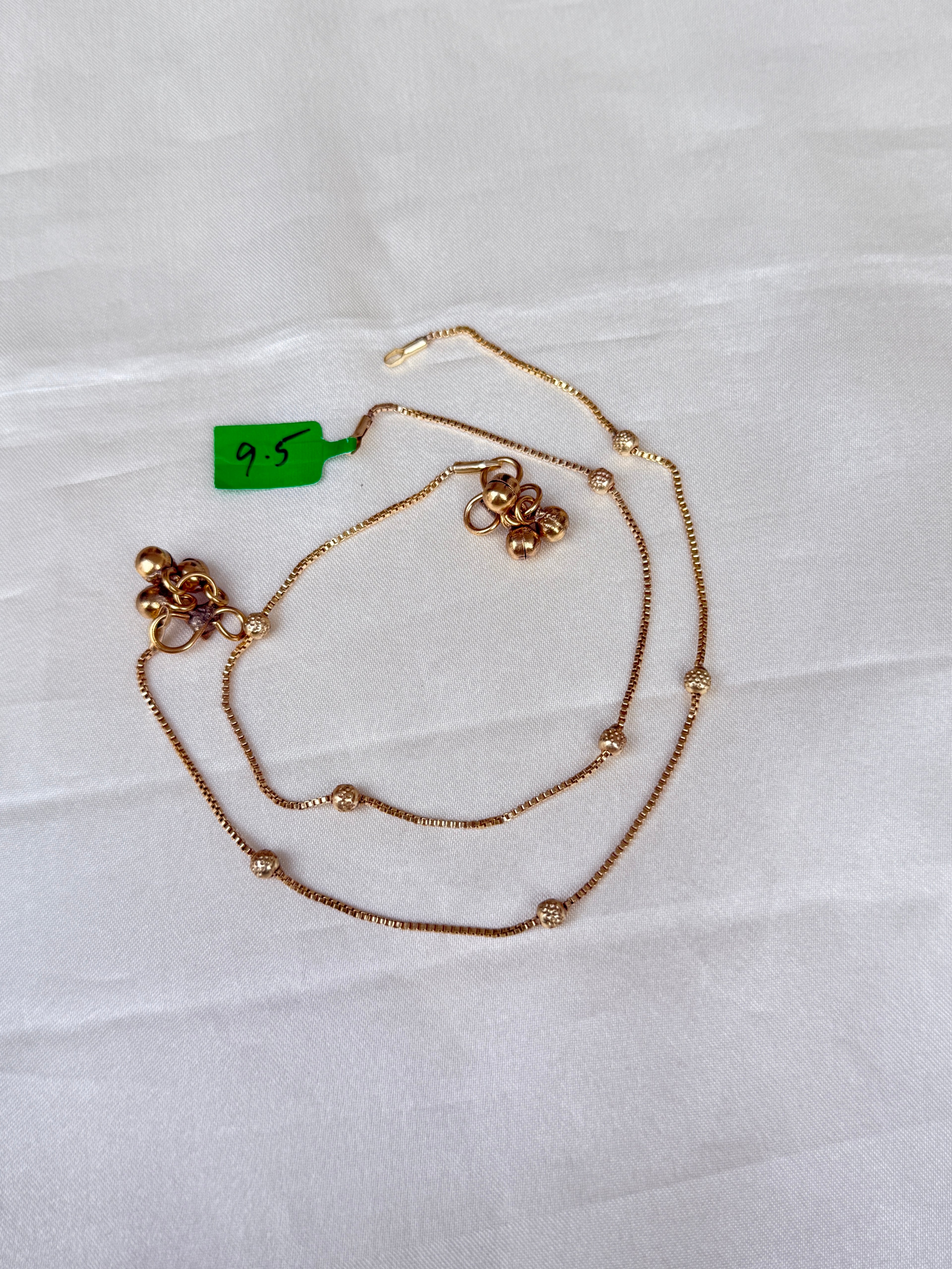 Ak110 panchaloham anklets (9.5) size