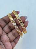 PH200 panchaloham 2 lines stones bangles