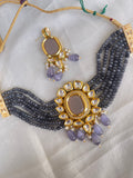 Kundan grey choker CH5112