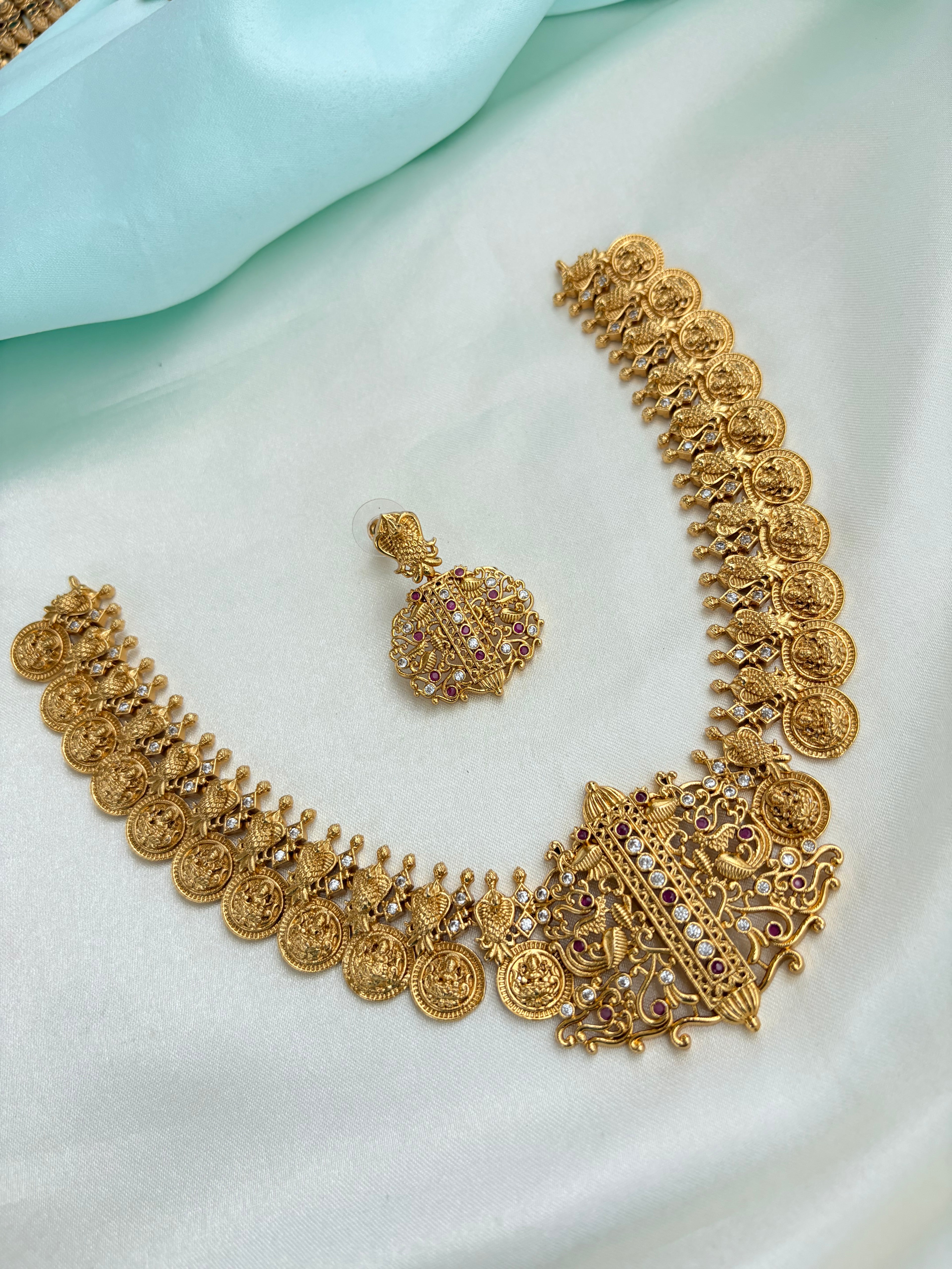 Lakshmidevi Kasulu Neckset with Earrings Ns904