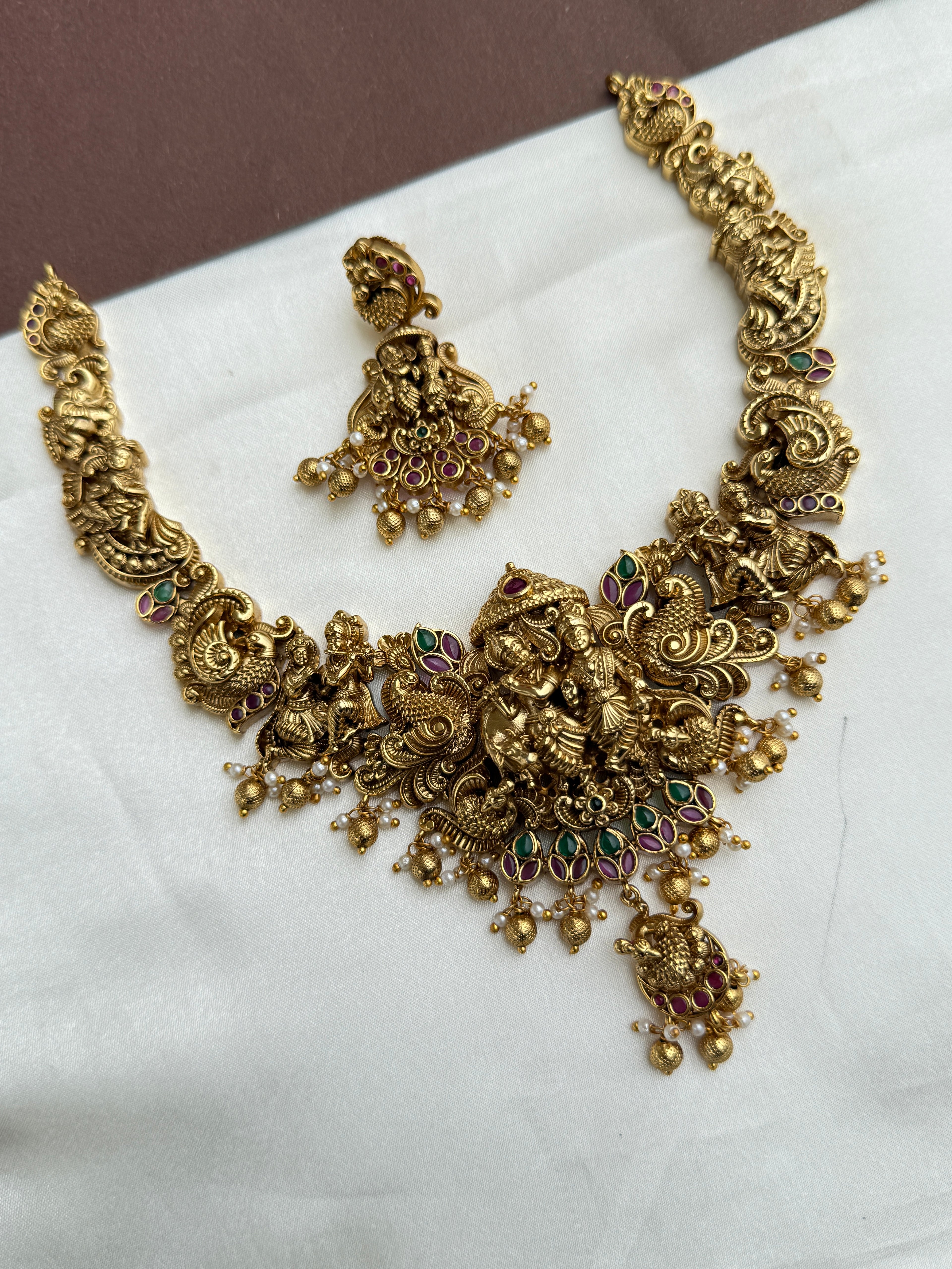 Ns532 nakshi radha krishna 3d neckset