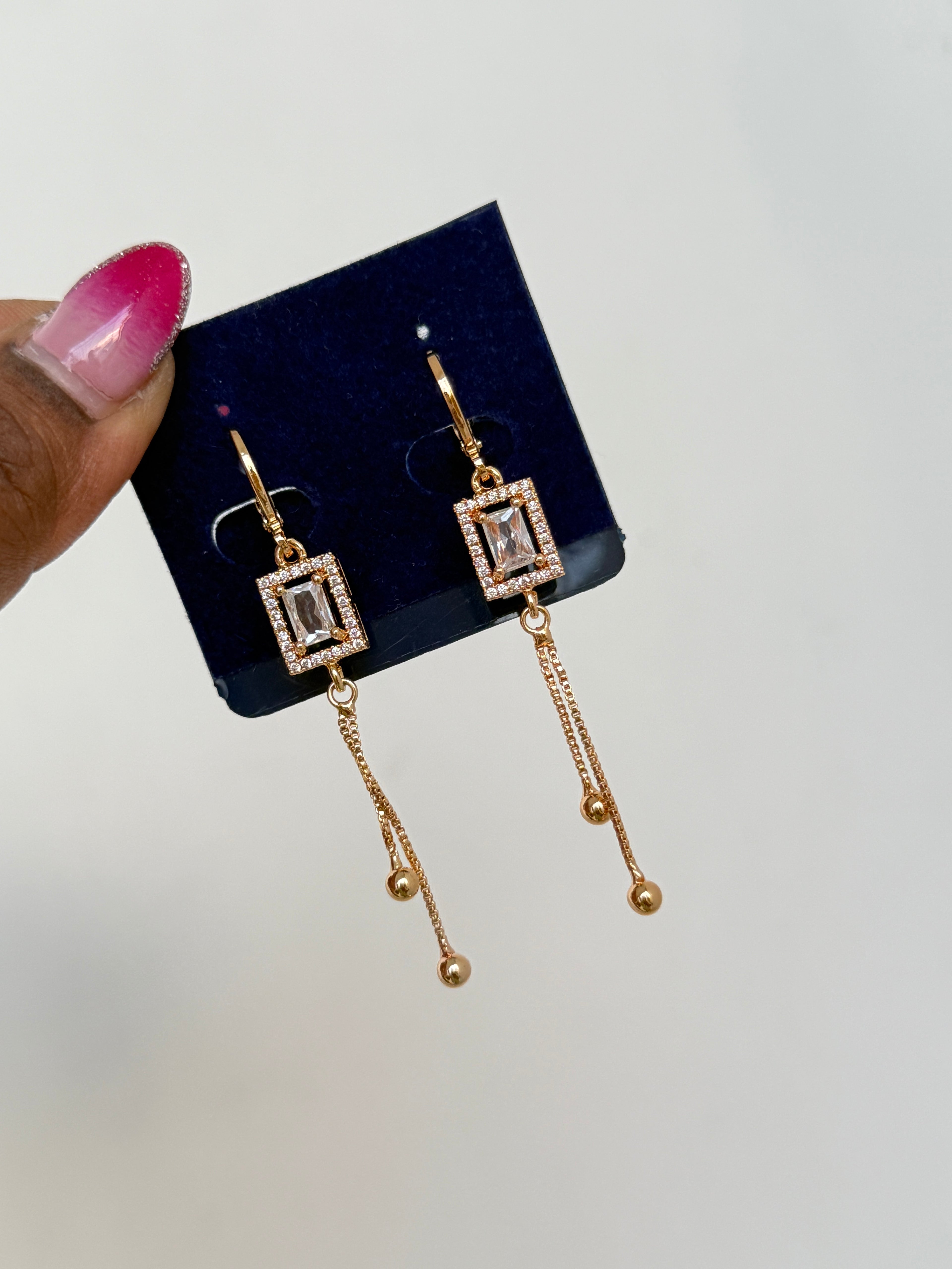 Ls002 square tassel locksystem earrings