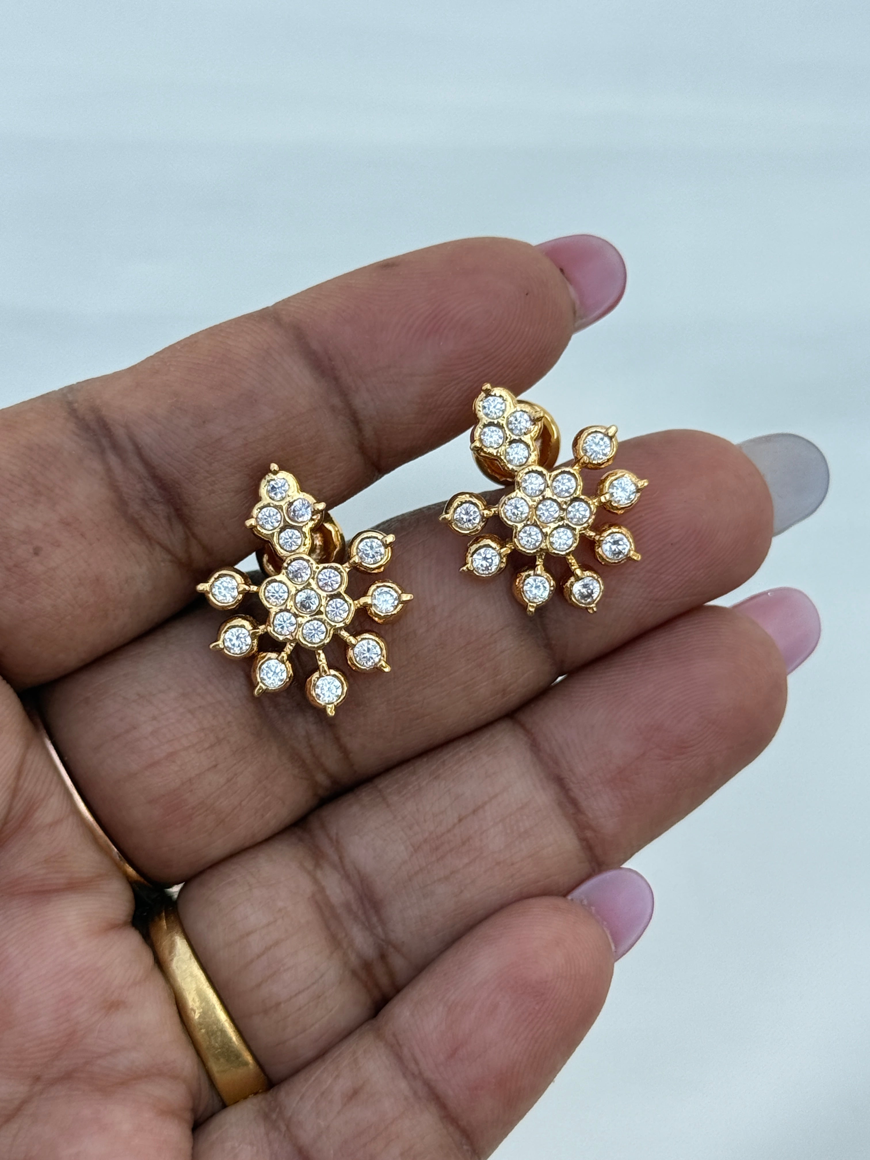 Ph225 panchaloham studs with back Screw earrings