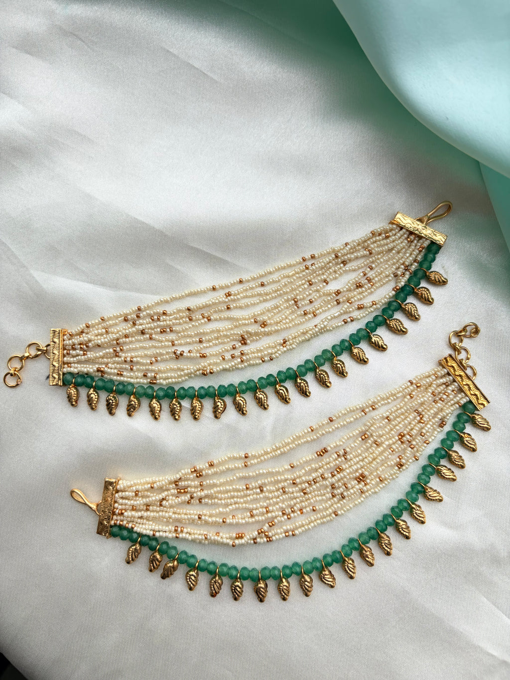 13 layers sugar pearls and leaf design Chempaswaralu ch247