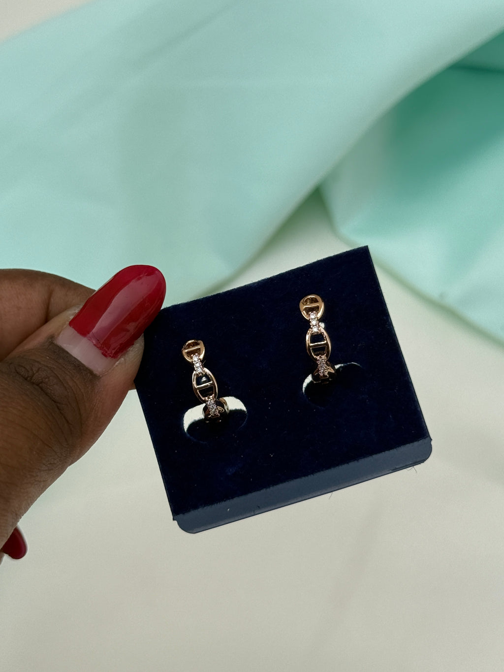 St076 anti tarnish hoops earrings