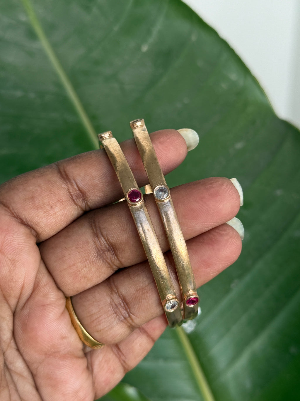 Ph062 unpolished panchaloham impon bangles