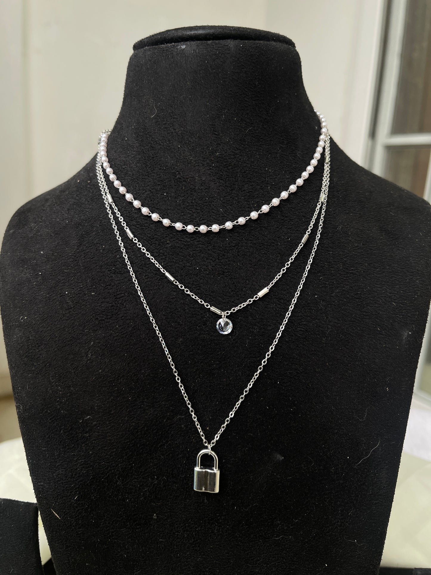 Silver 3 layers Western chain