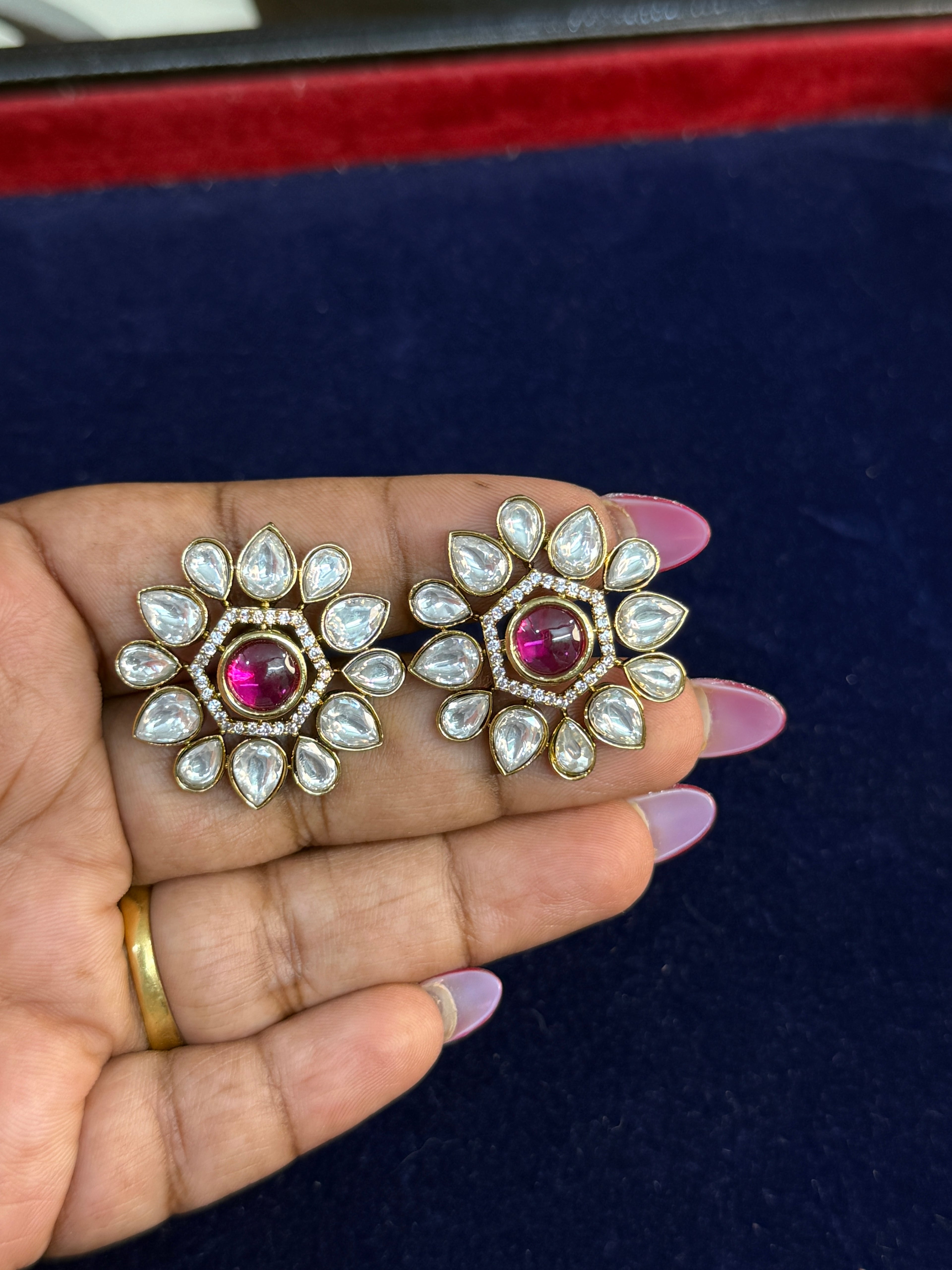 St005 moissanite back screw studs