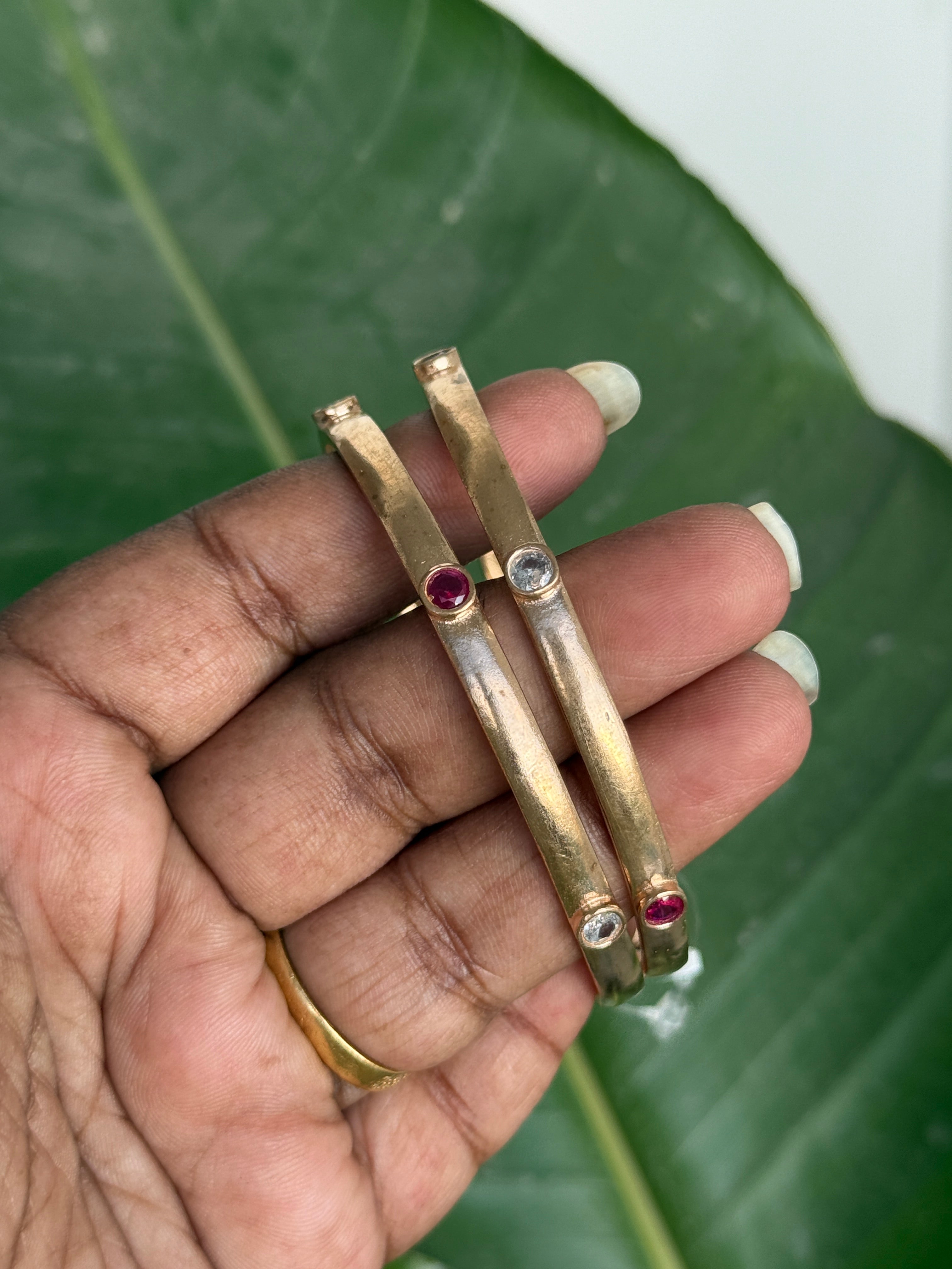 Ph062 unpolished panchaloham impon bangles