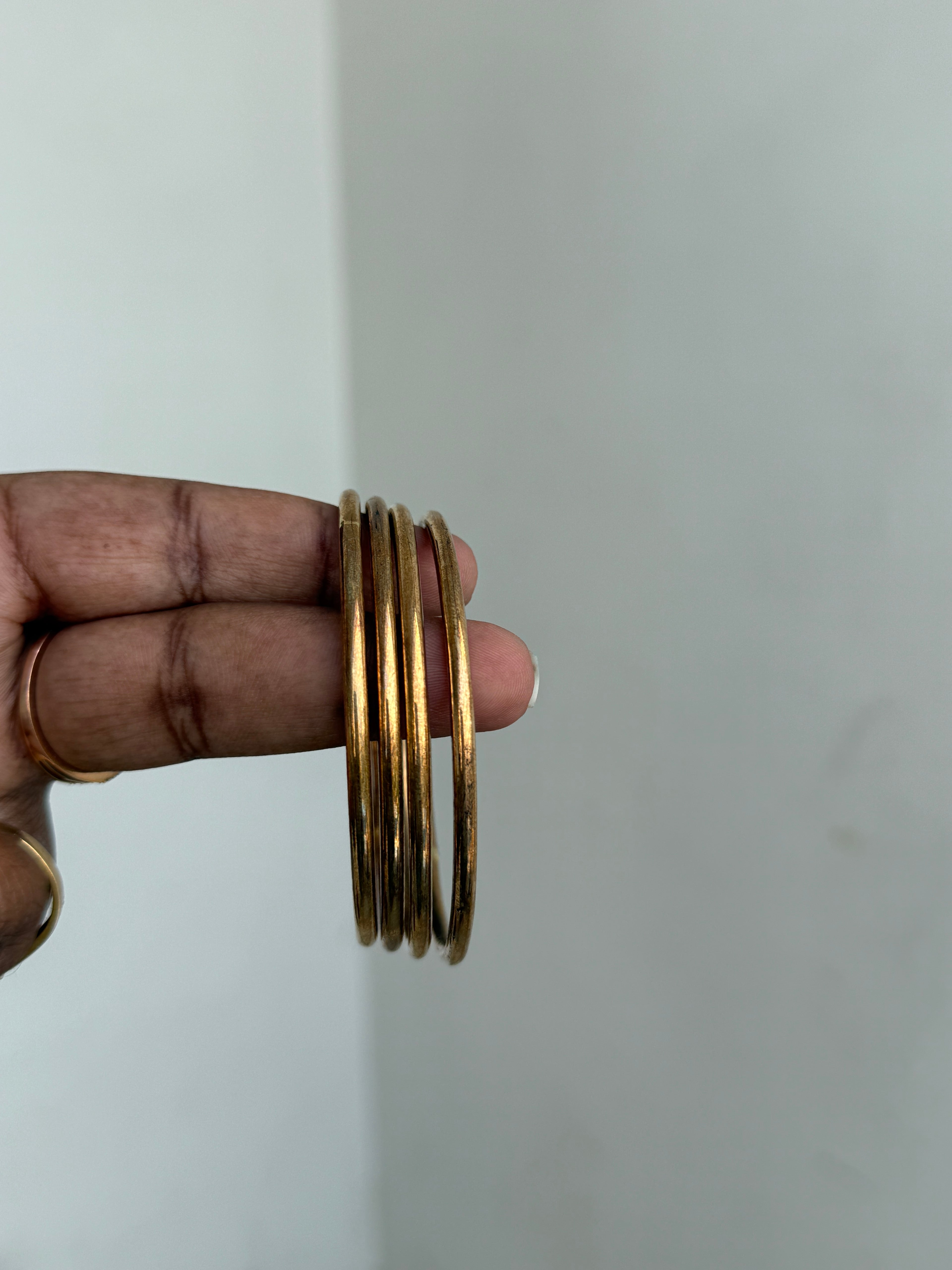Ph163 unpolished plain panchaloham bangles