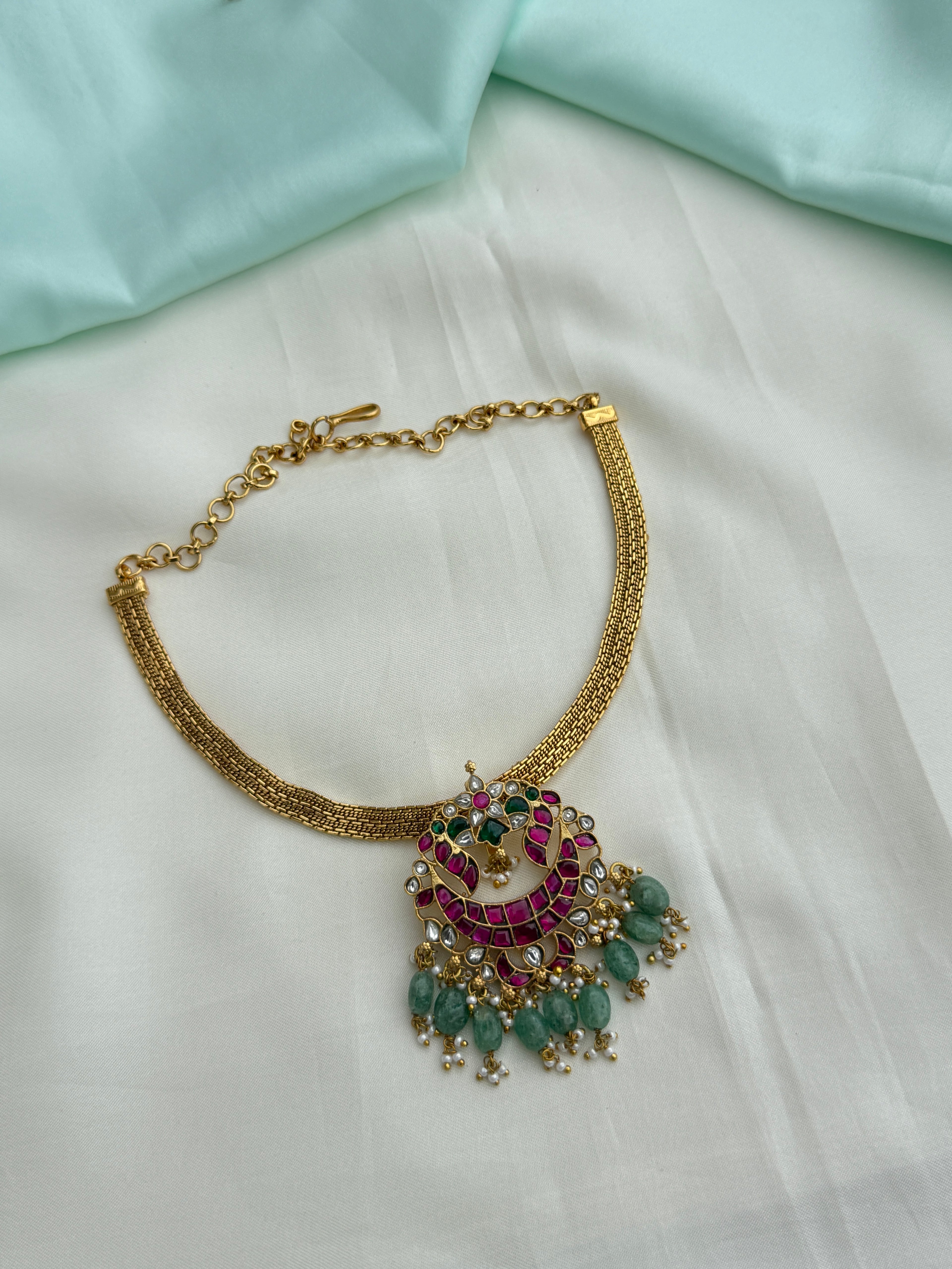 Hs027 jadau Kundan neck set