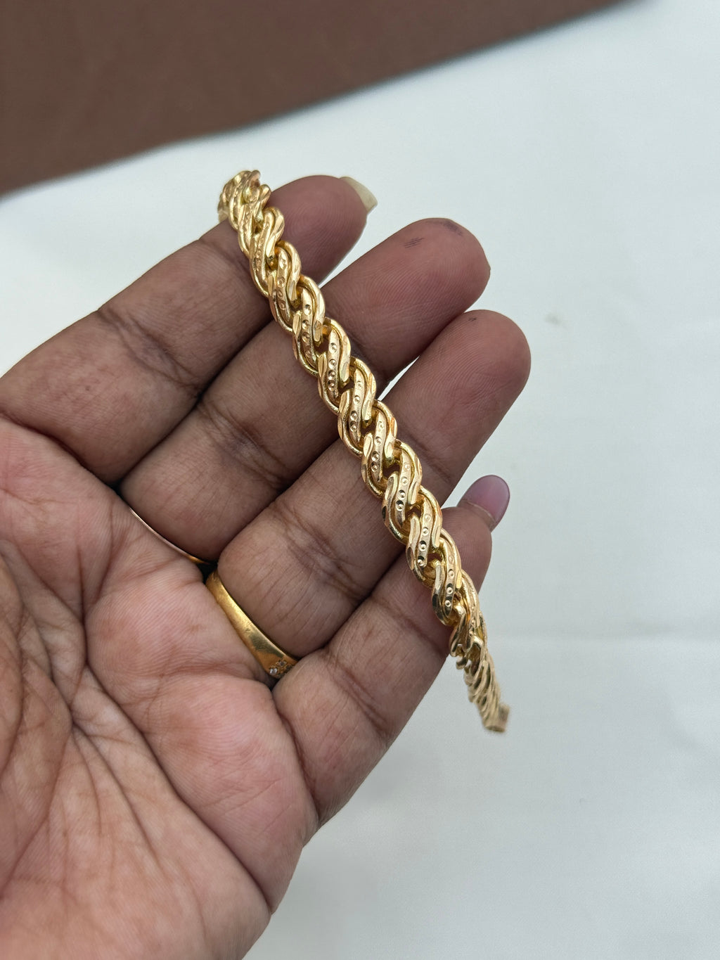 Ph305 Panchaloham unpolished  mens chain bracelet