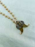 Ph002 Lakshmi Devi puligoru pendant with pearl chain