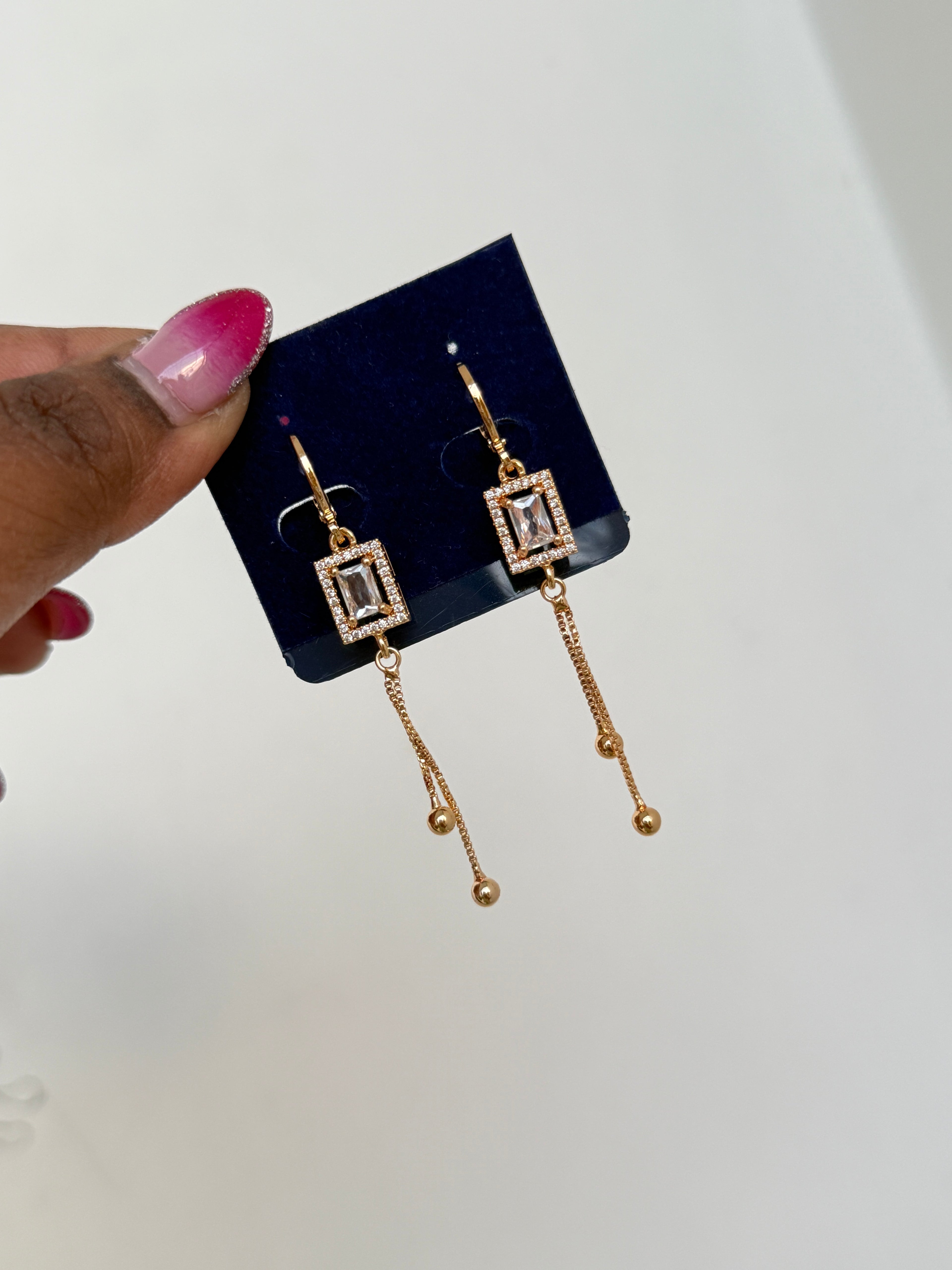 Ls002 square tassel locksystem earrings